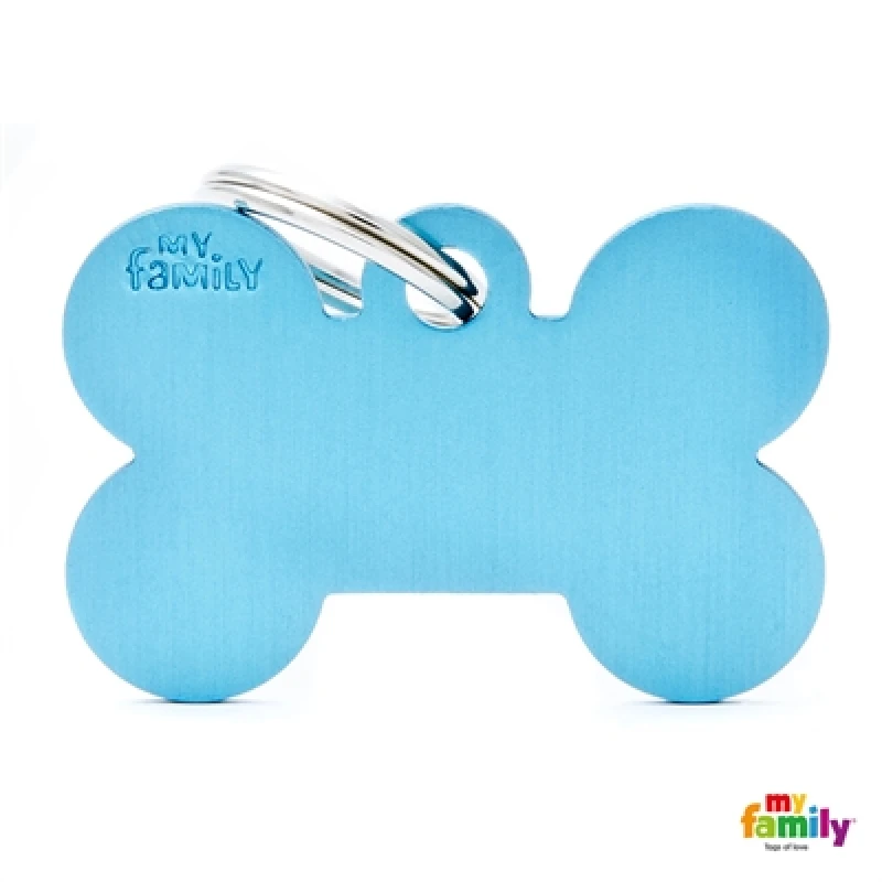 Ταυτότητα Σκύλου My Family Basic Light Blue Bone Tag Large 4x2cm 1 Ταυτότητα Σκύλου My Family Basic Light Blue Bone Tag Large 4x2cm