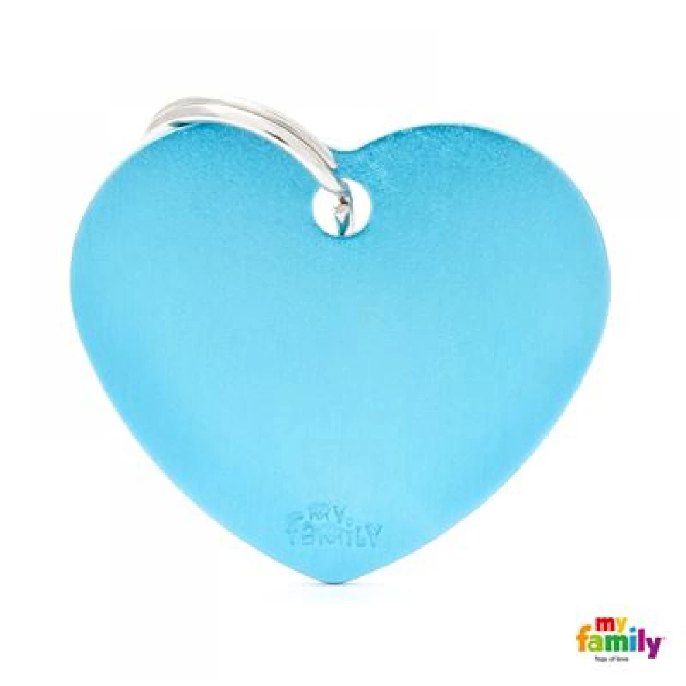 Ταυτότητα Σκύλου My Family Basic Light Blue Heart Large Tag 4x2cm 2 Ταυτότητα Σκύλου My Family Basic Light Blue Heart Large Tag 4x2cm - Image 2