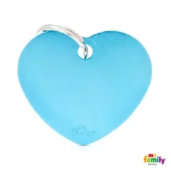 Ταυτότητα Σκύλου My Family Basic Light Blue Heart Large Tag 4x2cm