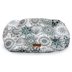 Μαξιλάρι Οβάλ Πουφ Σκύλου και Γάτας V.I.Pets Chill Λουλούδια Φυστικί Μπεζ 86x56cm