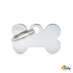 Ταυτότητα Σκύλου My Family Basic Chromed Bone Tag Small 3x2cm