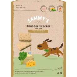 Μπισκότα σκύλου Bosch Sammy's Crispy Cracker Τυρί και Σπανάκι 1kg