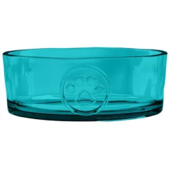 Μπολ Φαγητού και Νερού για Σκύλο και Γάτα Tarhong Paw Print Medallion Teal Small 400ml