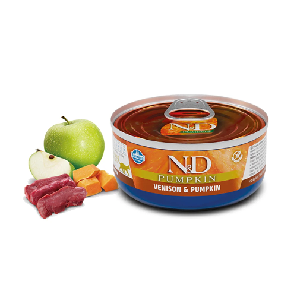 N&D Cat Venison & Pumpkin Wet Food 70gr (12τμχ) 2 N&D Cat Venison & Pumpkin Wet Food 70gr (12τμχ) - Image 2