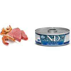N&D Cat Tuna & Shrimp Wet Food 80gr (12τμχ)