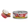 N&D Cat Quinoa Skin & Coat Duck Wet Food 80gr (12τμχ)