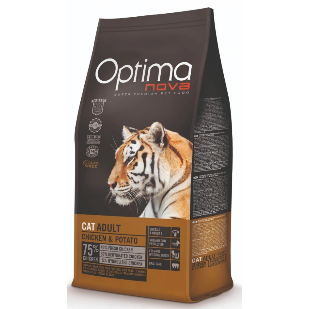 Optimanova Cat Grain Free Adult Chicken & Potato 2kg 2 Optimanova Cat Grain Free Adult Chicken & Potato 2kg - Image 2
