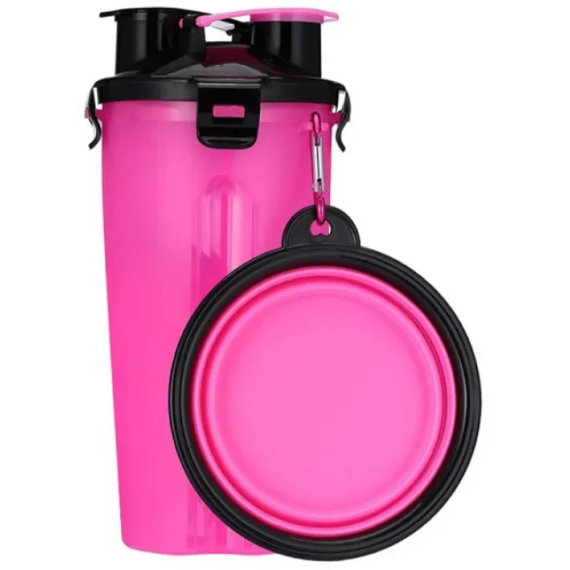 Παγούρι & Πτυσσόμενο Πιάτο για Σκύλους & Γάτες Denik Pets Water Bottle Ροζ 350ml 1 Παγούρι & Πτυσσόμενο Πιάτο για Σκύλους & Γάτες Denik Pets Water Bottle Ροζ 350ml