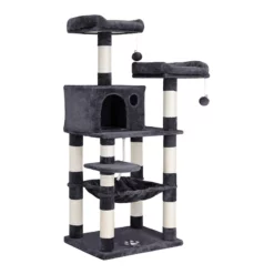 OEM Γατόδεντρο - Ονυχοδρόμιο Cat Cave 143cm Smoky Grey