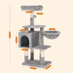 OEM Γατόδεντρο - Ονυχοδρόμιο Feandrea Multilevel Tree 110cm Light Gray -Προμήθειες Για Κατοικίδια Κατάστημα πωλήσεων pct52w 1000x1000 1