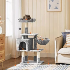 OEM Γατόδεντρο - Ονυχοδρόμιο Feandrea Multilevel Tree 110cm Light Gray -Προμήθειες Για Κατοικίδια Κατάστημα πωλήσεων pct52w 3 1000x1000 1