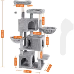 OEM Γατόδεντρο - Ονυχοδρόμιο Feandrea Park Light Grey 164cm -Προμήθειες Για Κατοικίδια Κατάστημα πωλήσεων pct98w4 1000x1000h