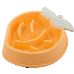 OEM Πιάτο Καλής Πέψης Σκύλου Strawberry Feeder 19x18cm Πορτοκαλί