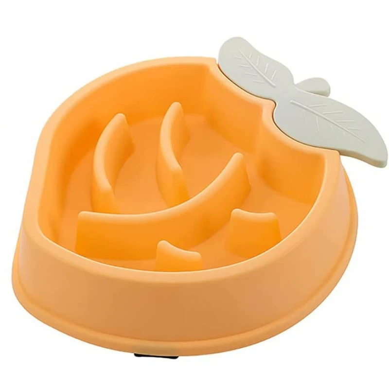 OEM Πιάτο Καλής Πέψης Σκύλου Strawberry Feeder 19x18cm Πορτοκαλί 1 OEM Πιάτο Καλής Πέψης Σκύλου Strawberry Feeder 19x18cm Πορτοκαλί