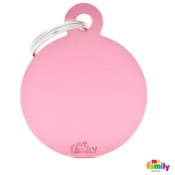Ταυτότητα Σκύλου My Family Basic Pink Round Tag Large 4x3cm