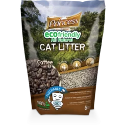 Άμμος - Πέλλετ Για Γάτες Princess Eco Coffee 6lt (Βιοδιασπώμενο)
