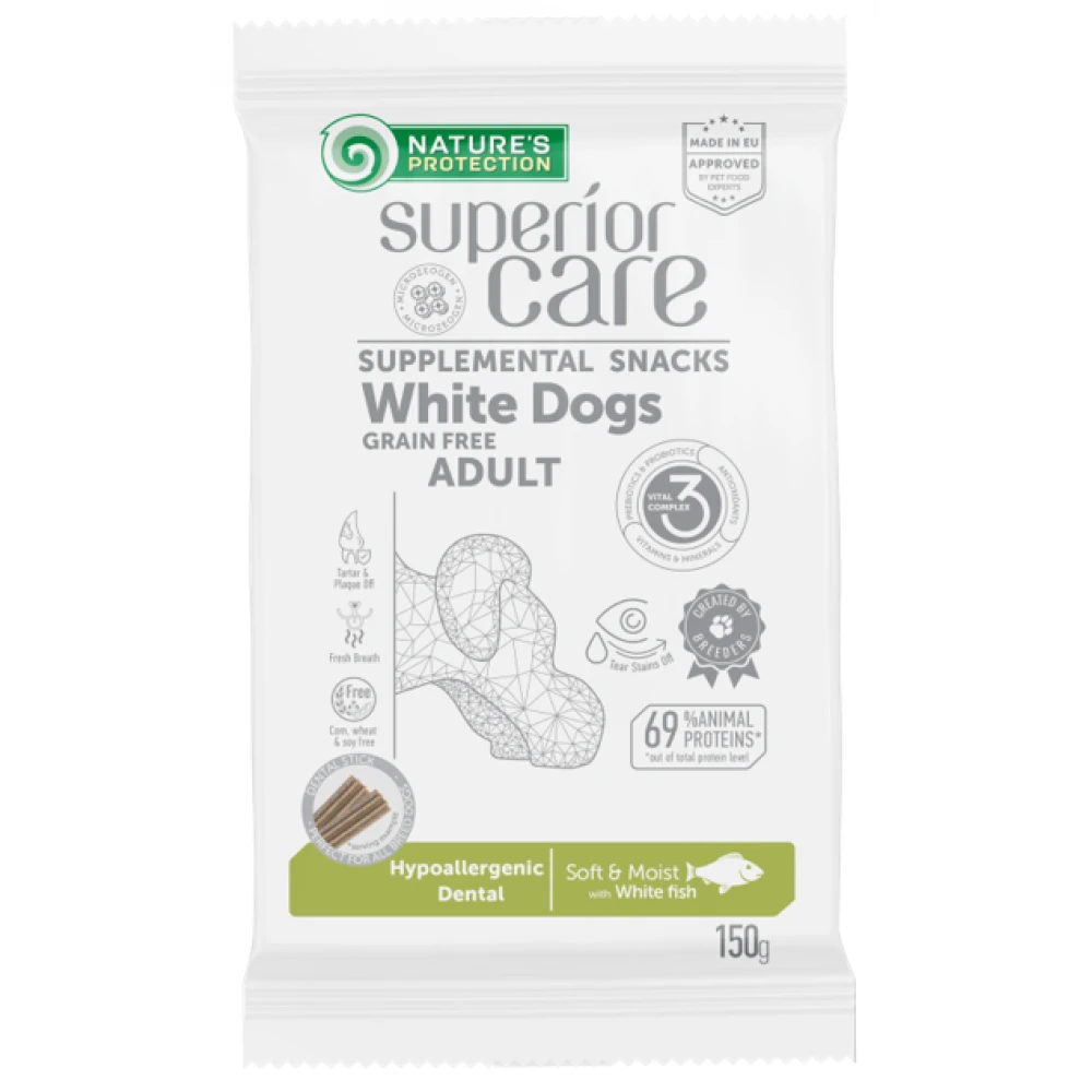 Nature's Protection Hypoallergenic Dental With White Fish 150gr 2 Nature's Protection Hypoallergenic Dental With White Fish 150gr - Image 2