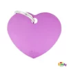 Ταυτότητα Σκύλου My Family Basic Purple Heart Large Tag 4x2cm