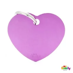 Ταυτότητα Σκύλου My Family Basic Purple Heart Large Tag 4x2cm