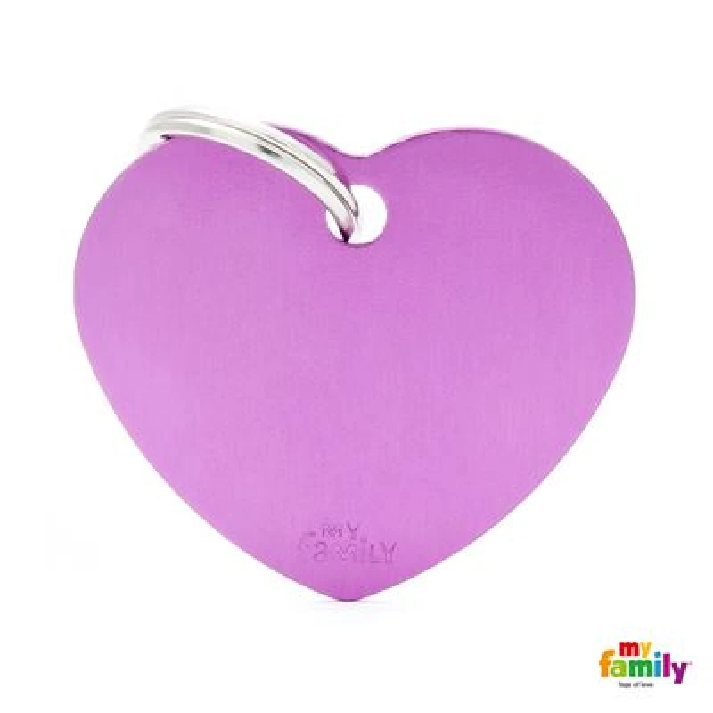 Ταυτότητα Σκύλου My Family Basic Purple Heart Large Tag 4x2cm 1 Ταυτότητα Σκύλου My Family Basic Purple Heart Large Tag 4x2cm