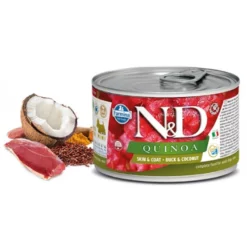 N&D Quinoa Wet Skin & Coat Duck 140gr 6τμχ