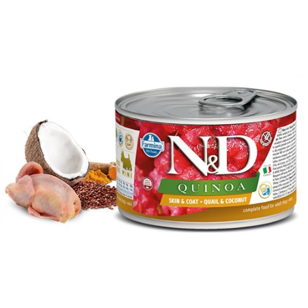N&D Quinoa Wet Skin & Coat Quail 140gr 6τμχ 2 N&D Quinoa Wet Skin & Coat Quail 140gr 6τμχ - Image 2