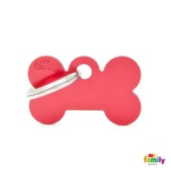 Ταυτότητα Σκύλου My Family Basic Red Bone Tag Small 3x2cm