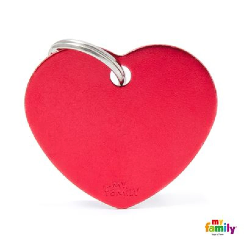 Ταυτότητα Σκύλου My Family Basic Red Heart Large Tag 4x2cm 1 Ταυτότητα Σκύλου My Family Basic Red Heart Large Tag 4x2cm