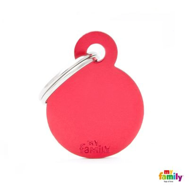 Ταυτότητα Σκύλου My Family Basic Red Round Small Tag 3x2cm 1 Ταυτότητα Σκύλου My Family Basic Red Round Small Tag 3x2cm