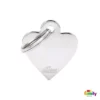 Ταυτότητα Σκύλου My Family Basic Silver Heart Tag Small 3x2cm
