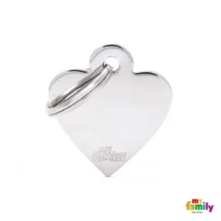 Ταυτότητα Σκύλου My Family Basic Silver Heart Tag Small 3x2cm