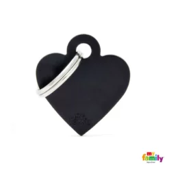 Ταυτότητα Σκύλου My Family Basic Black Heart Small Tag 3x2cm