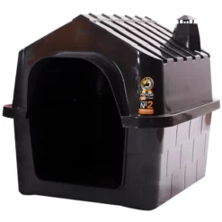 Σπιτάκι σκύλου Πλαστικό Durahouse No2 Μαύρο 48x39x39 Cm