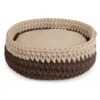 Camon Κρεβατάκι Σκύλου και Γάτας Macrame Βαμβακερό 40cm Μπεζ-Καφέ