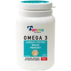 Συμπλήρωμα Διατροφής Anima Pet Vitamin Omega 3 90 Κάψουλες Για Σκύλους Και Γάτες