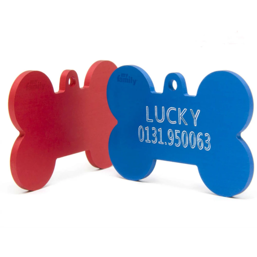 Ταυτότητα Σκύλου My Family Basic Blue Bone Tag Large 4x2cm 3 Ταυτότητα Σκύλου My Family Basic Blue Bone Tag Large 4x2cm - Image 3