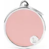 Ταυτότητα Σκύλου My Family Basic Handmade Pink Big Round 3,8x3,2cm
