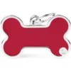 Ταυτότητα Σκύλου My Family Basic Handmade Red Small Bone 3x2cm