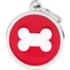 Ταυτότητα Σκύλου My Family Charms Red Circle White Bone
