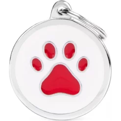 Ταυτότητα Σκύλου My Family Charms White Circle Red Paw