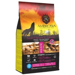 Ambrosia Grain Free Dog Growth Large Breed Chicken & Salmon 12kg + 2kg Δώρο