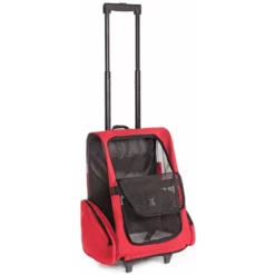 OEM Τρόλλει Μεταφοράς Σκύλου ή Γάτας με Δίχτυ Κόκκινο 42x50cm