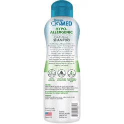 Tropiclean Σαμπουάν Oxymed Hypo-allergenic Oatmeal - Ήπιο, Καταπραϋντικό 592ml -Προμήθειες Για Κατοικίδια Κατάστημα πωλήσεων tropiclean oxymed hypoallergenic oatmeal shampoo for cats dogs 20oz BACK 1000x1000h
