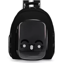 Τσάντα Μεταφοράς Γάτας Denik Pets Cat Face Μαύρο 33x28x44cm