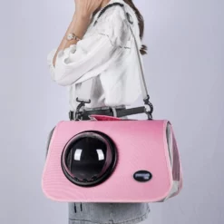 Τσάντα Ώμου Μεταφοράς Γάτας Denik Pets με Θόλο Ροζ 41x20x27cm -Προμήθειες Για Κατοικίδια Κατάστημα πωλήσεων tsanta omoy metaforas gatas denik pets me tholo roz 41x20x27cm petshop88 3 1000x1000 1