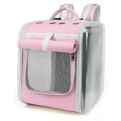Τσάντα Πλάτης Μεταφοράς Κατοικιδίου Denik Pets Foldable Mesh Ροζ 32x34x40cm
