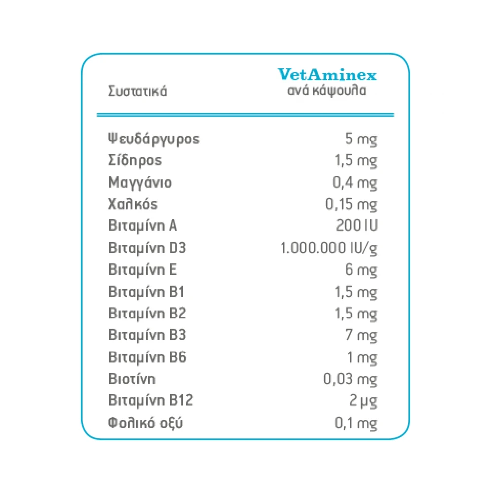 Πολυβιταμίνη Vetaminex 60 Κάψουλες Twist Off 3 Πολυβιταμίνη Vetaminex 60 Κάψουλες Twist Off - Image 3