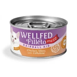 Υγρή τροφή Γάτας Wellfed Cat Filleto Meze Adult Hairball Chicken & Cellulose 70gr 12τμχ
