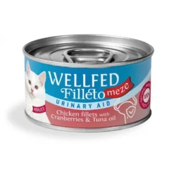 Υγρή τροφή Γάτας Wellfed Cat Filleto Meze Adult Urinary Chicken & Cranberries 70gr 12τμχ