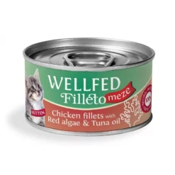 Υγρή τροφή Γάτας Wellfed Cat Filleto Meze Kitten Chicken 70gr 12τμχ